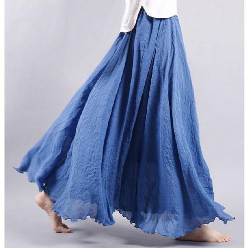 Multicolor Casual Wear Ladies Long Skirt