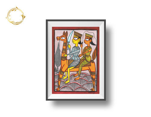 Modernist Bengal Patachitra Painting Medium: Pigments