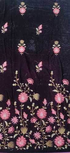 Vine Multi Styled Embroidered Velvet Fabric