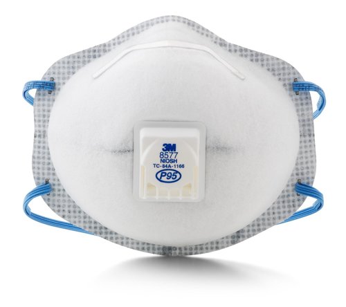 3M 8577, P95 Particulate Respirator With Nuisance Level Organic Vapor Relief Age Group: Adults