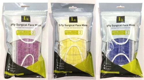 Magenta Purple/ Green Sheen/ Blue Depths 3 Ply Surgical Face Mask