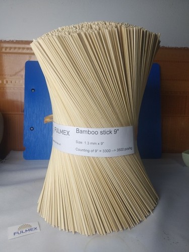 White Natural Round Bamboo Stick