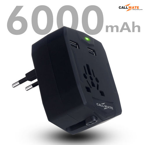 Power Adapter Power Bank 6000mAh