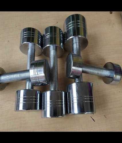 Round Chrome Fix Weight Steel Dumbbell Grade: Commercial Use