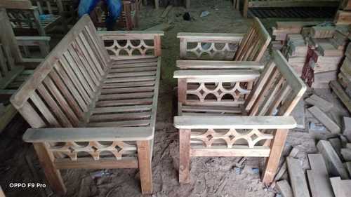 Ghana Teak Wood 5 Seater Sofa Set