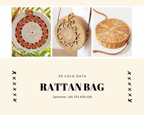 Handmade Natural Rattan Bags By 99 Gold Data Company