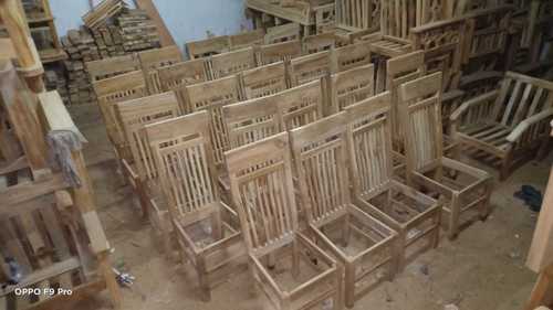 High Back Teak Wood Dining Chairs