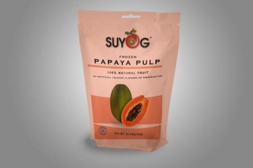 Natural Frozen Papaya Pulp - Premium Quality, 100% Organic & Fresh | Sweet Taste, Digestive Improvement & Weight Loss Benefits, 12-Month Shelf Life