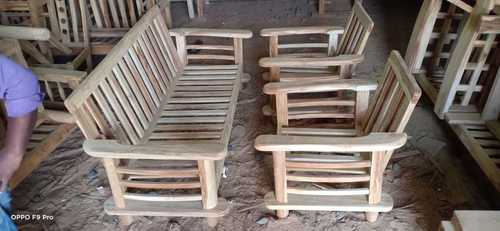 Natural Teak Wood 8 Seater Sofa Set Dry Place