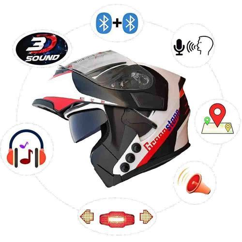 Smart Bluetooth Helmet With Turn Indicator And Brake Light Size: Extra Large