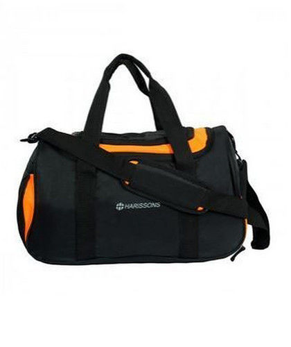 Black And Neon Orange Gym Bag