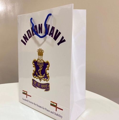 White Customized Advertising Paper Bag