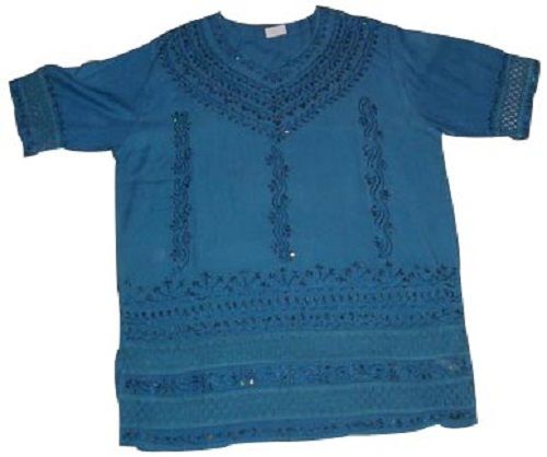 Blue Ladies Rayon Blouse