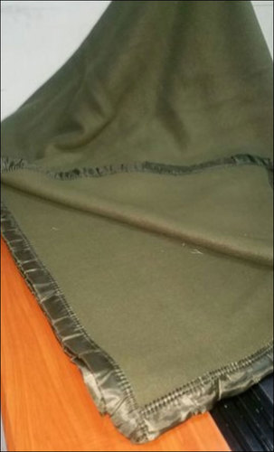 Fine Finish Woolen Olive Green Blanket Age Group: Adults