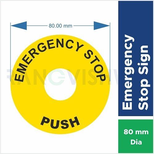 Emergency Stop Sticker For Door