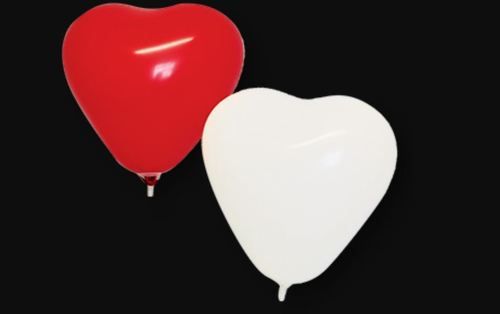 Red Heart Shaped Latex Party Balloon