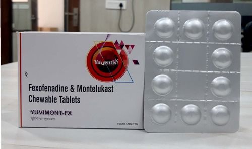 Montelukast Sodium I.P 10mg + Fexofenadine 120mg Chewable Tablet (Alu-Alu)