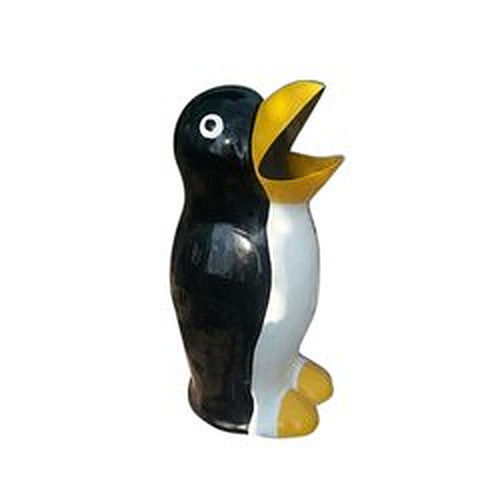 White Crack Proof Frp Penguin Dustbin