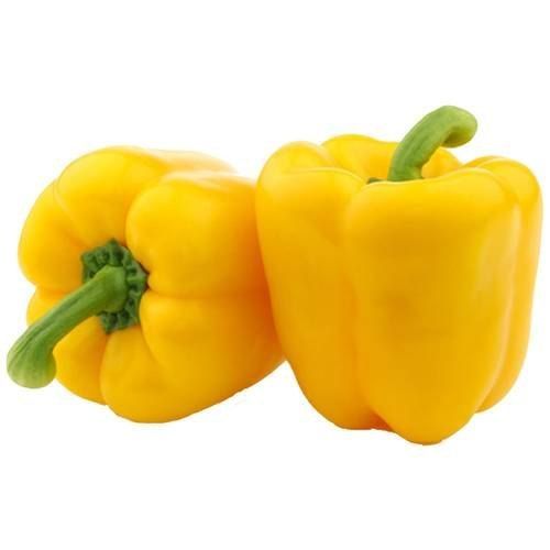 Organic Fresh Yellow Capsicum - FSSAI Certified, Natural Taste, Non Harmful, Packaged in Jute Sack, Shelf Life 3-5 Days