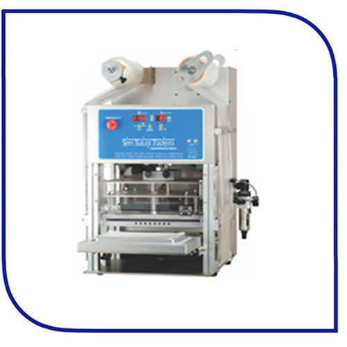 400-500 Cups/hour Sealing Speed Reliable Nature Tray Sealing Machine