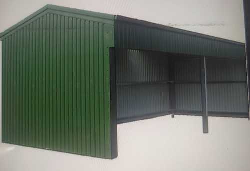 Green Color Steel Material Powder Coated Industrial Shed