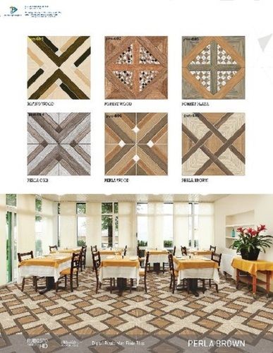 Various Colors Are Available Perla Brown Digital Floor Tiles