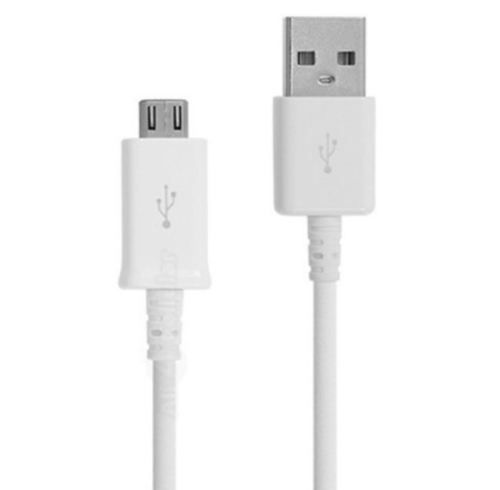 1.5 Meter Micro USB Cable - 1.5 Meter Length, White Jacket | Compatible with Mobile Phones, Easy to Carry, 1 Year Warranty