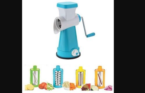 Blue Plastic 4 In 1 Vegetable Slicer Cum Grater