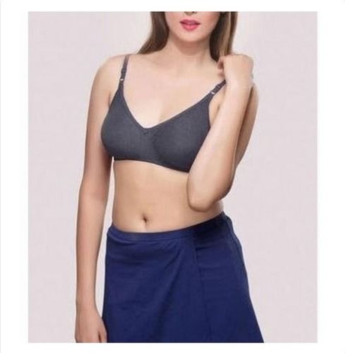 Ladies Cotton Blend Bra - 3/4th Coverage, Skin Friendly Fabric , Removable Narrow Straps for Daily Wear