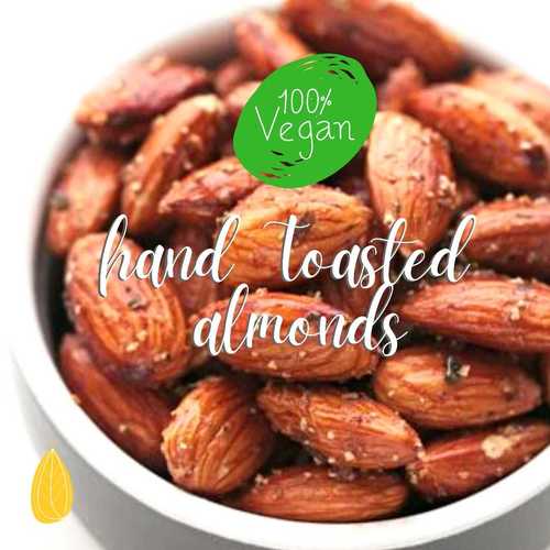 Brown 100% Vegan Hand Toasted Almonds