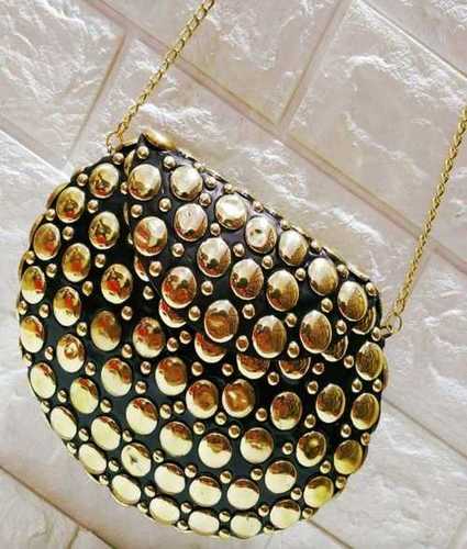 Mixed Mosaic Metal Fashion Hand Bag