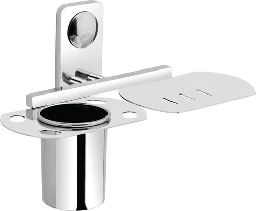 SS 202 Metro Tumbler Holder With Soap Dish