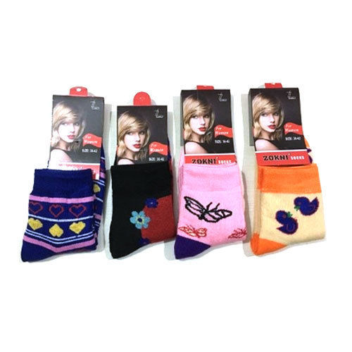 Pink Ladies Ankle Terry Socks