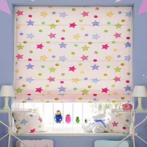 Brown Vertical Kids Roman Blind