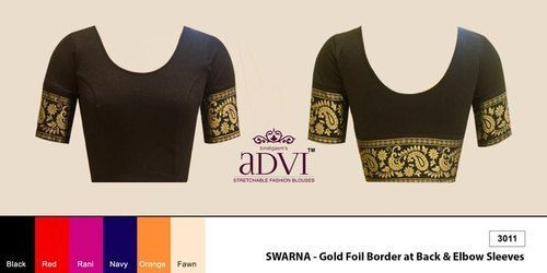 Gold Foil Border Ladies Blouses