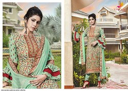 Multicolor Viona Jasmine Winter Pashmina Suit