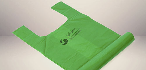 Corn Starch Compostable Carry Bag Size: Customized