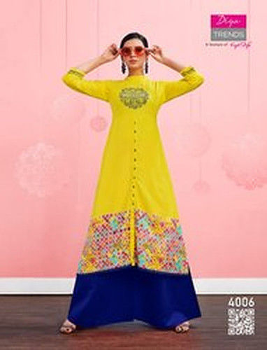 Mulicolor Formal Wear Rayon Ladies Kurti