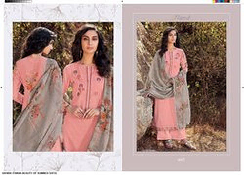 Multicolor Summer Wear Linen Embroiders Suits