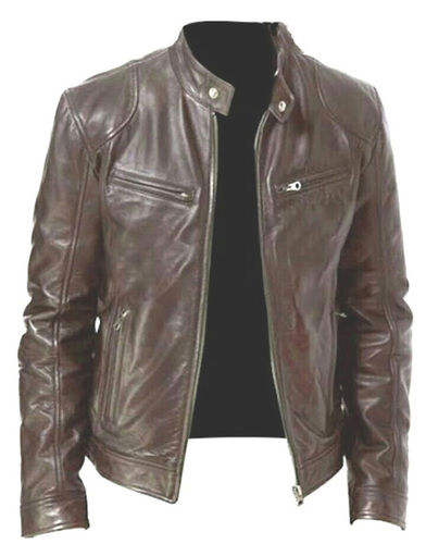 Brown Comfortable Genuine Leather Jacket