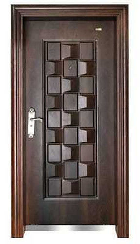 Dark Brown Wooden Safety Door Application: Interior