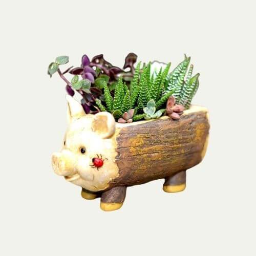 Resin Pig Shape Flower Pot