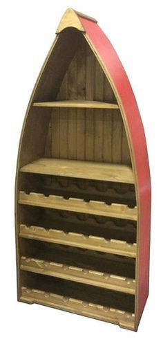 Boat Shape Wooden Bar Cabinet