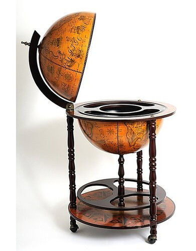 Globe Shape Wooden Drinks Cabinet