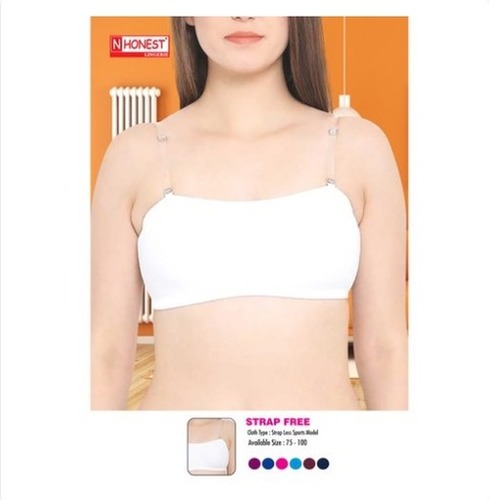 White Ladies Sports Bra With Transparent Straps at Best Price in