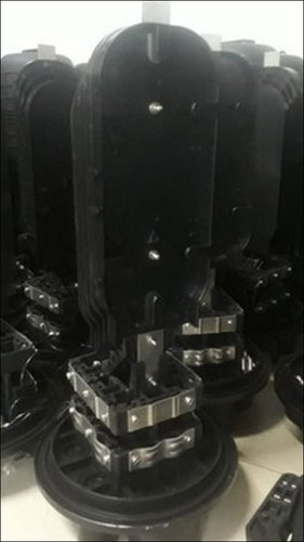 Light Weight Optical Splice Closure - OFC Armoured 10-12 Inch Length | Black Plastic Telecom Industry Application