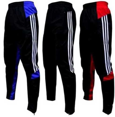 Mens Elasticated Waist Striped Plain Dyed Nylon Lower For Sports Wear