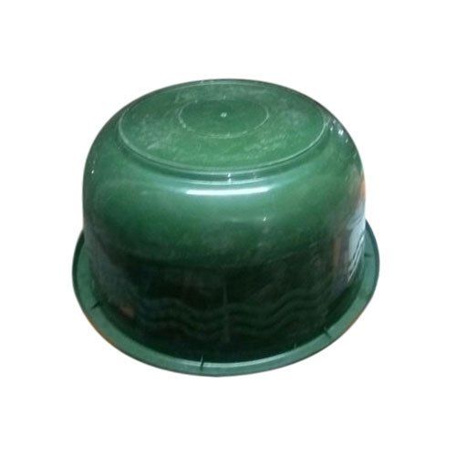 Green Round Plain Plastic Tub