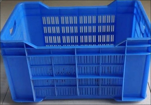 Green Industrial Plastic Storage Crate