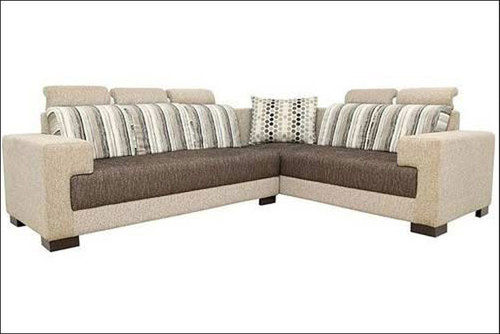 Attractive Wooden Living Room Corner Sofa Set